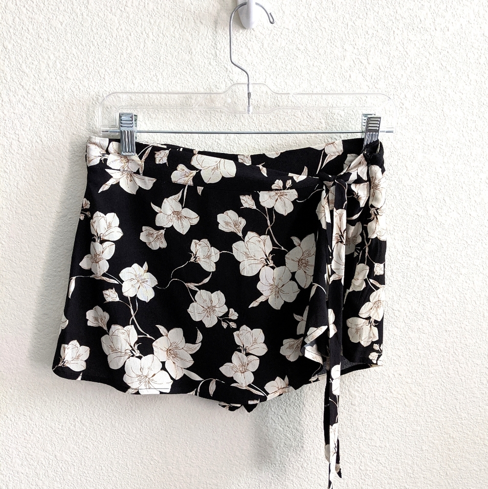 Faux Wrap Skirt Shorts